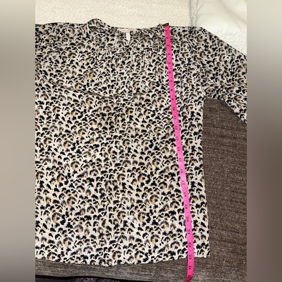 Rebecca Taylor 100% Silk Black and Cream Leopard Blouse- size 4 - Picture 5 of 6